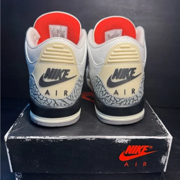 Nike Air White and Black Sneakers with Red Highlights